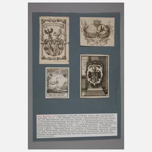 Konvolut Exlibris des 18. Jahrhunderts