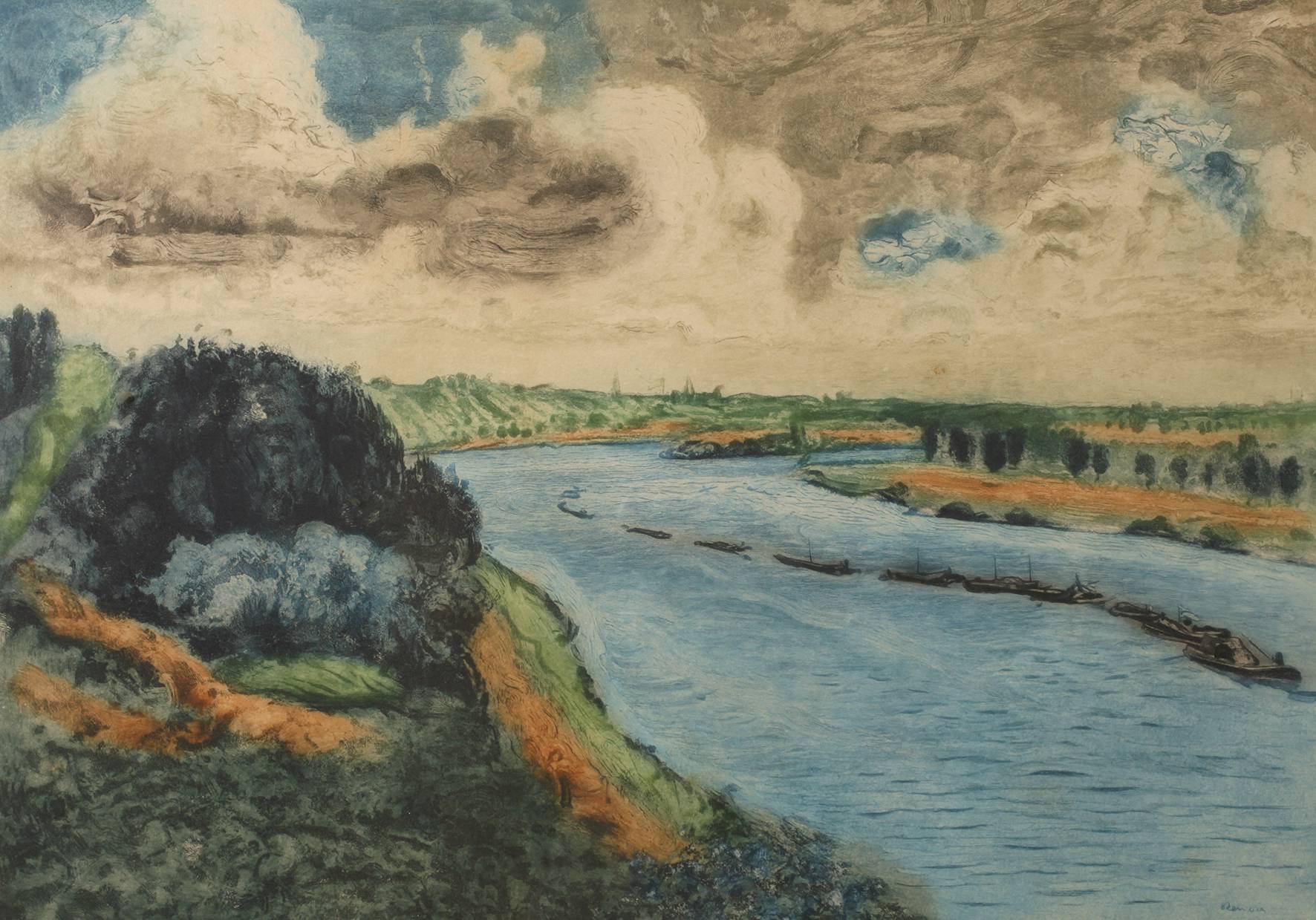 Pierre-August Renoir, ”Chalands sur la Seine”