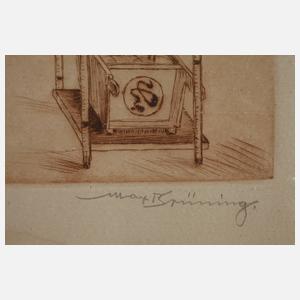 Max Brüning, Dame beim Blumen gießen