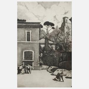 Prof. Conrad Felixmüller, Rom – Villa Medici