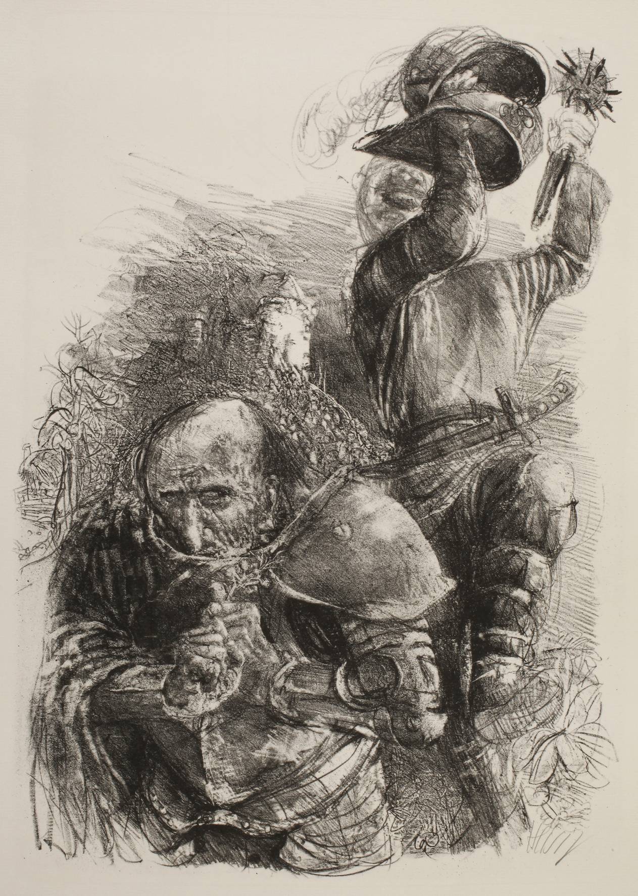 Prof. Bernhard Heisig, ”Ritter und Bauer”