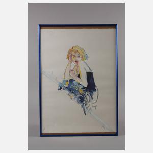 Wolfgang Joop, ”Blondes Model im kleinen Blauen”