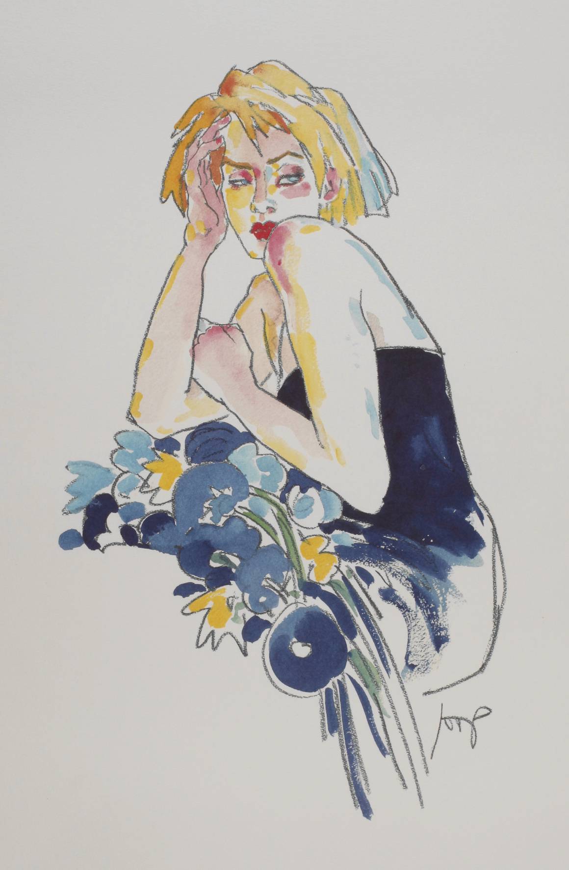 Wolfgang Joop, ”Blondes Model im kleinen Blauen”