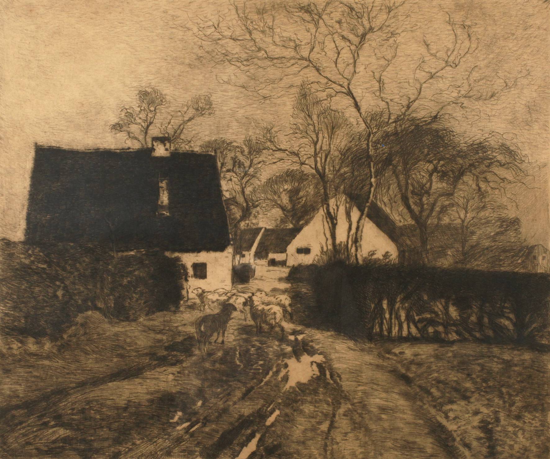 August Kaul, Abend auf dem Land