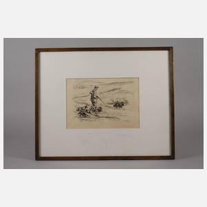 Max Liebermann, ”Jäger mit Hunden in den Dünen”