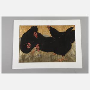 Georges Manzana-Pissarro, Vier Hühner