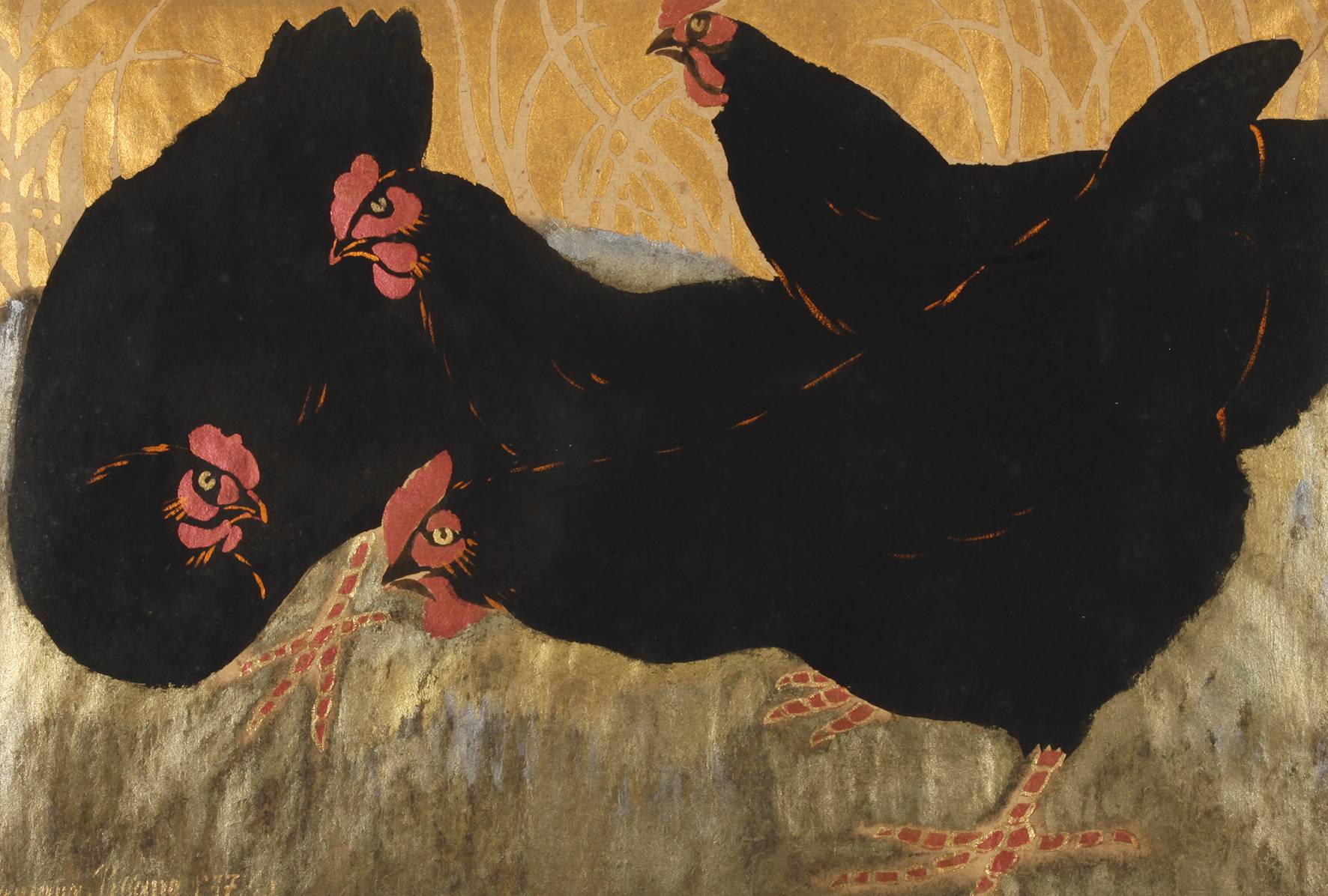 Georges Manzana-Pissarro, Vier Hühner