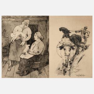 Gustav Wiethüchter, Paar Radierungen