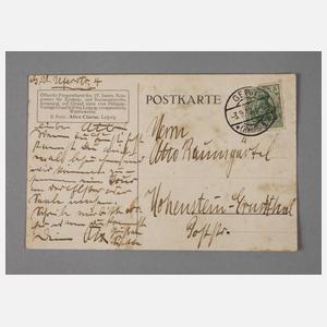 Prof. Otto Dix, Eigenhändige Postkarte