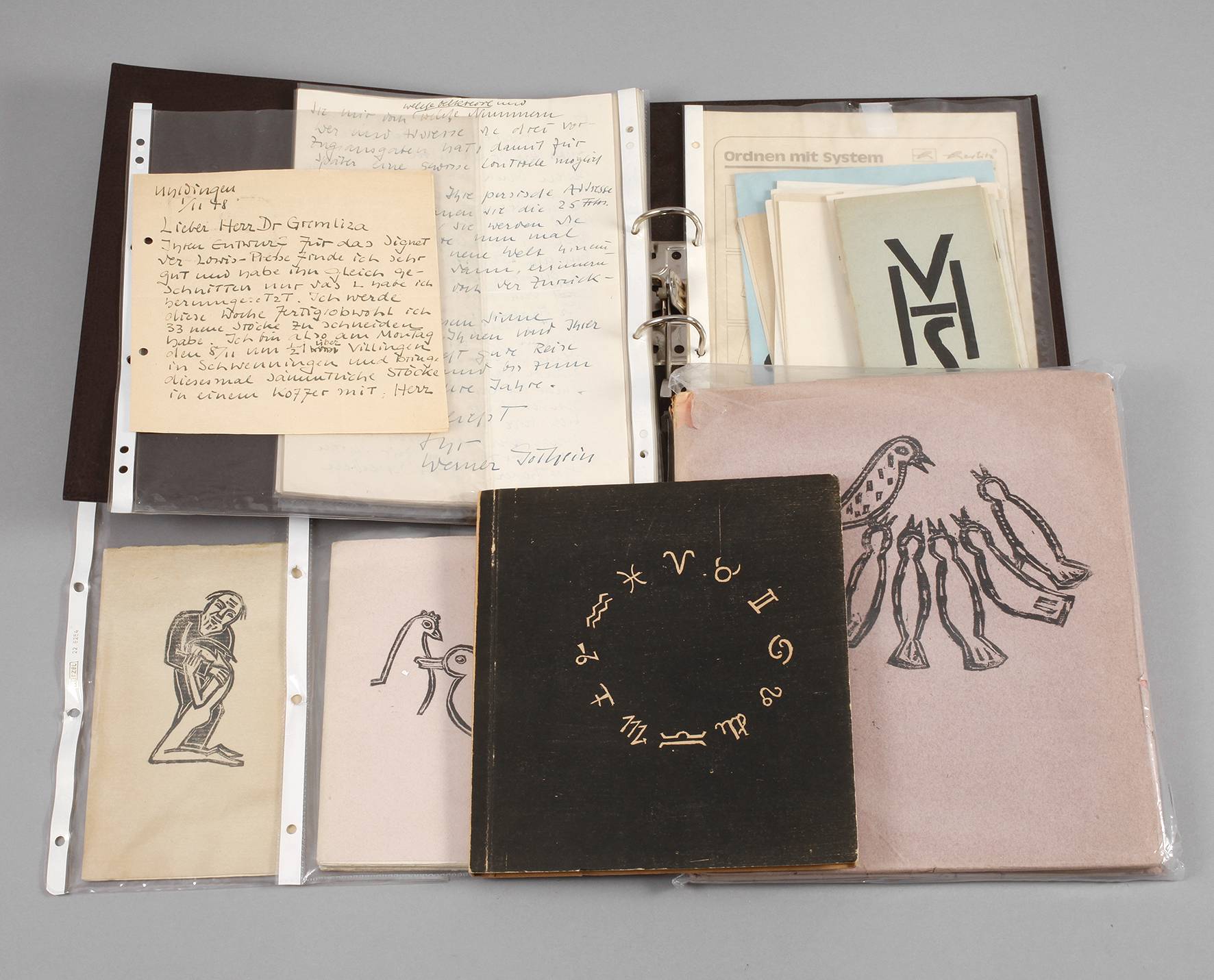 Werner Gothein, Schriftwechsel und Bücher