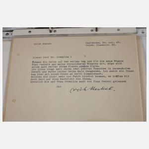 Prof. Erich Heckel, Konvolut Schriftverkehr