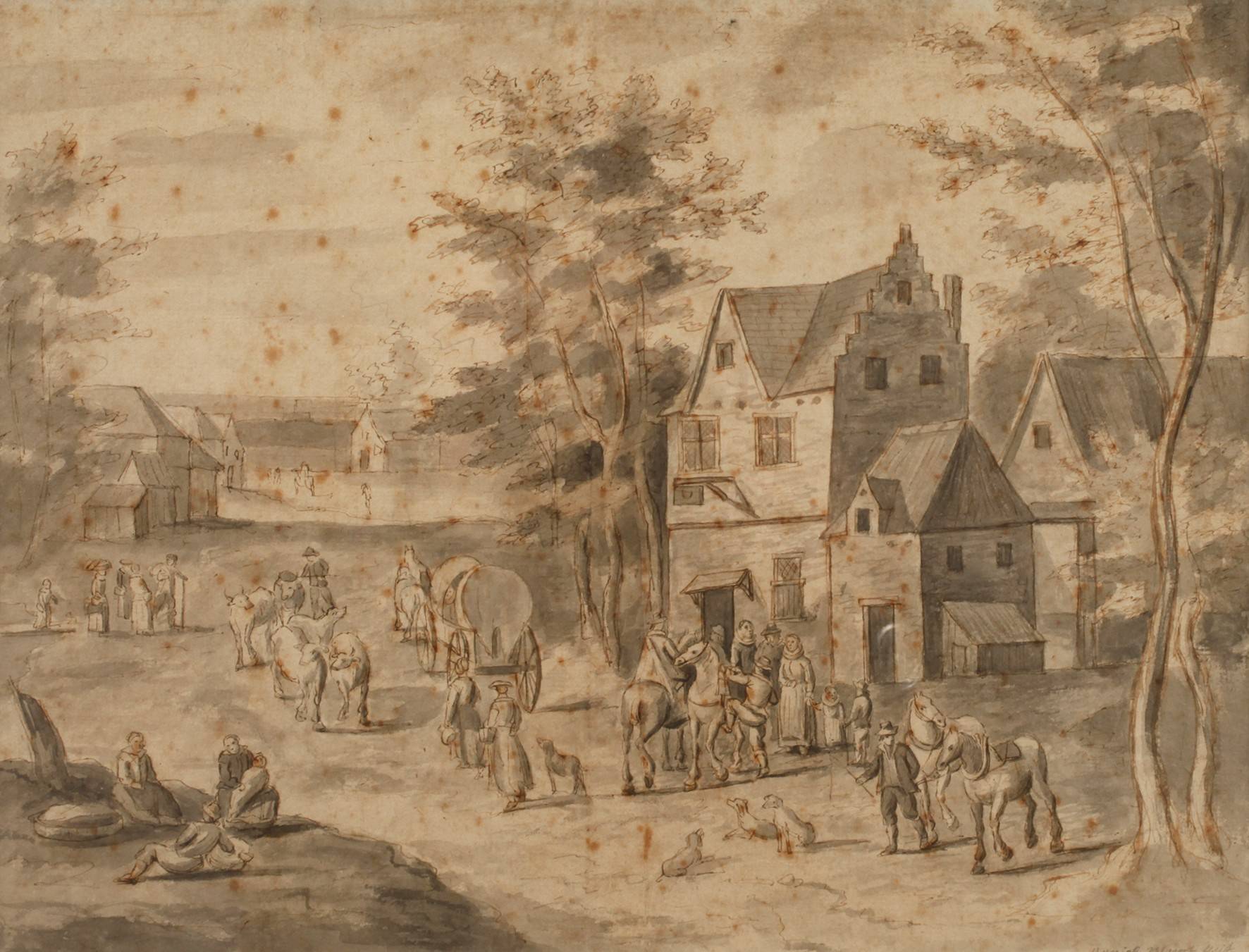 Daniel Marot, Auf dem Dorfplatz