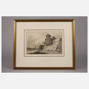 Franz Edm. Weirotter,attr., Festungsruine am Meer