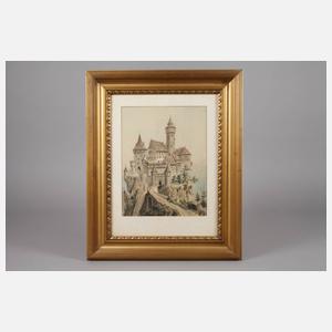 Hallig, Schloss auf einem Bergsporn