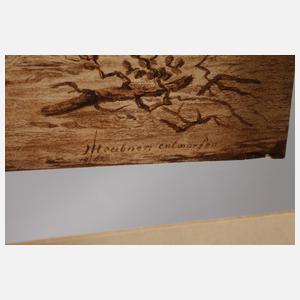 Heubner, Den Stall öffnende Magd