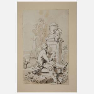 Johann Christian Klengel, attr., Der Steinmetz