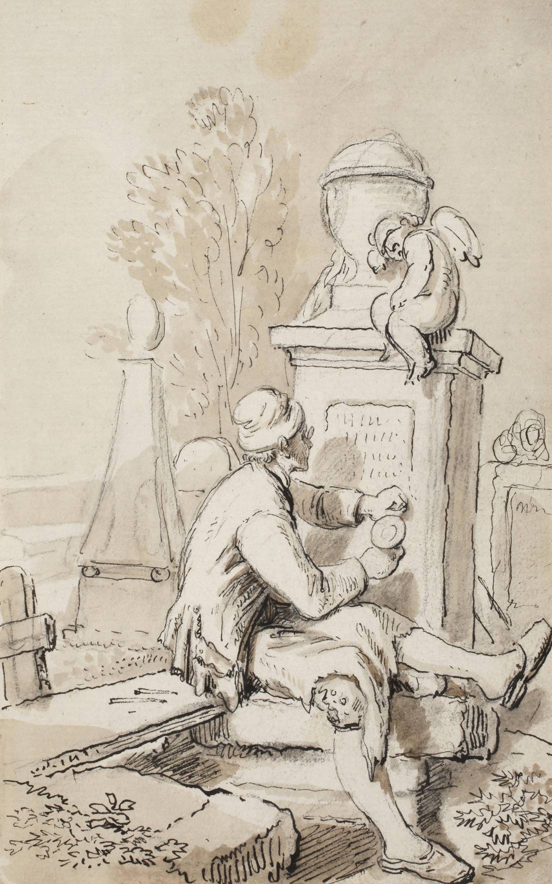 Johann Christian Klengel, attr., Der Steinmetz