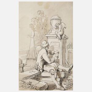 Johann Christian Klengel, attr., Der Steinmetz