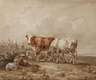 Jan B. Tom, attr., Kühe und Schafe auf der Weide