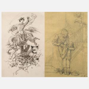 Alexander Zick, Paar Zeichnungen