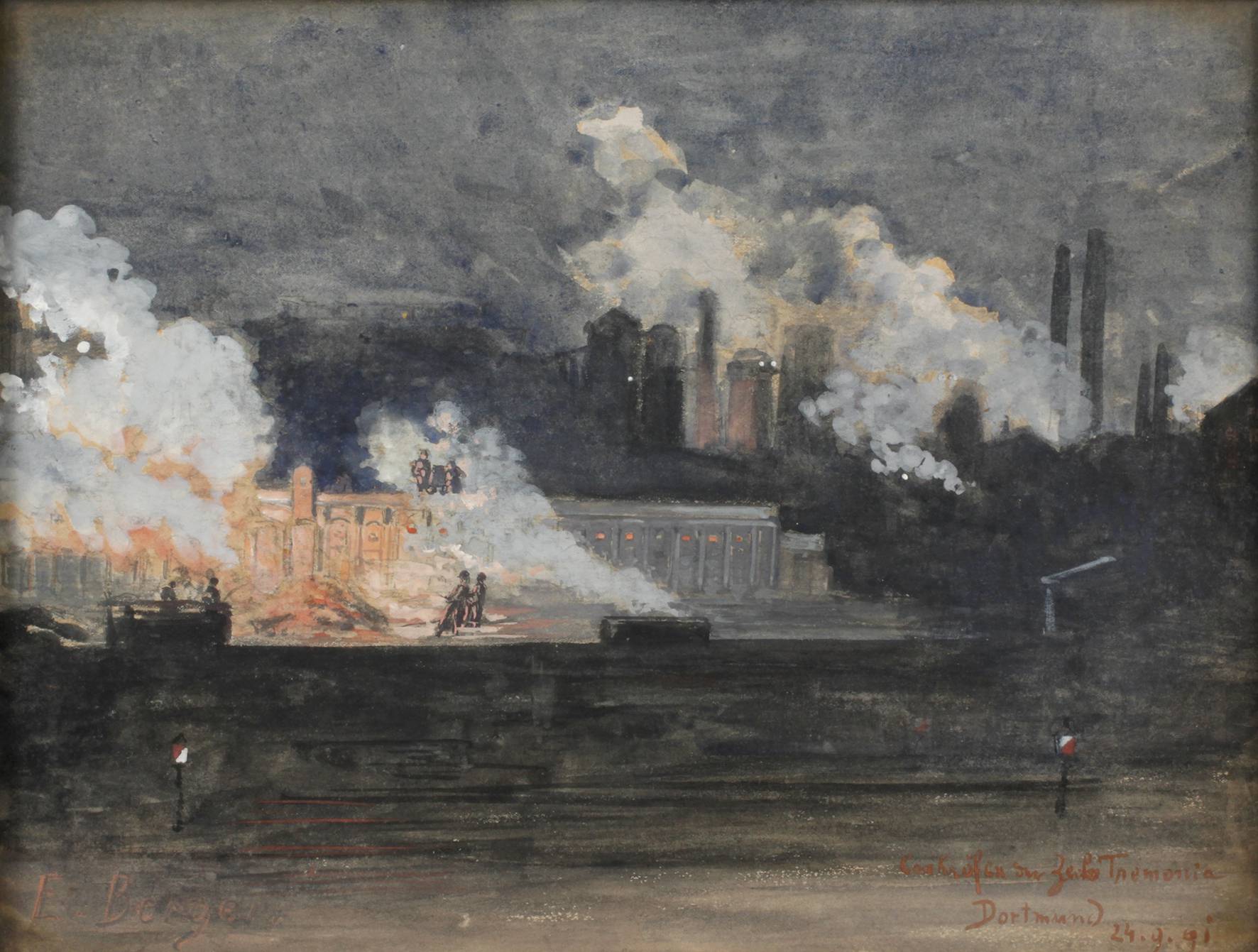 E. Berger, Koksöfen der Zeche Tremonia in Dortmund