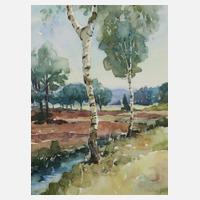 Wolfgang Dörner, Birken in Sommerlandschaft111