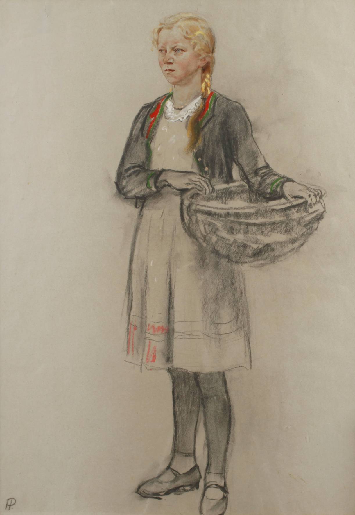 Bauermädchen mit Schale