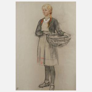 Bauermädchen mit Schale