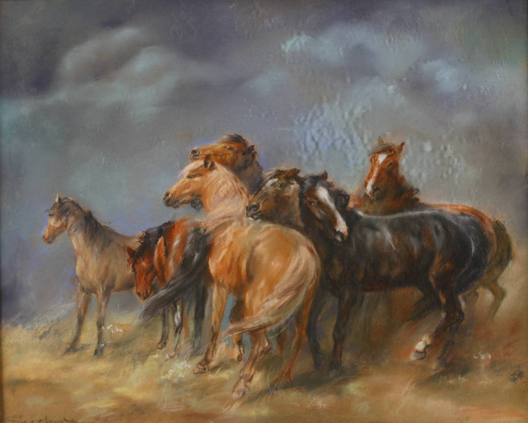Pferde im Gewitter