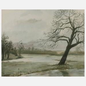 Weite Landschaft im Vorfrühling