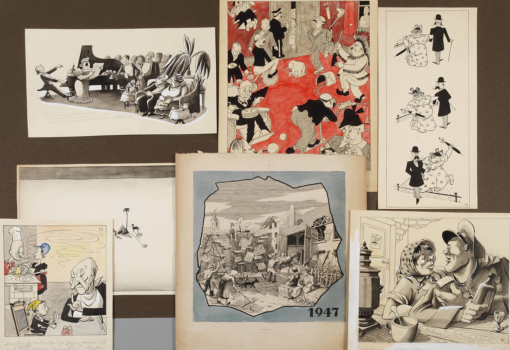 Otto Nückel, Sammlung Karikaturen