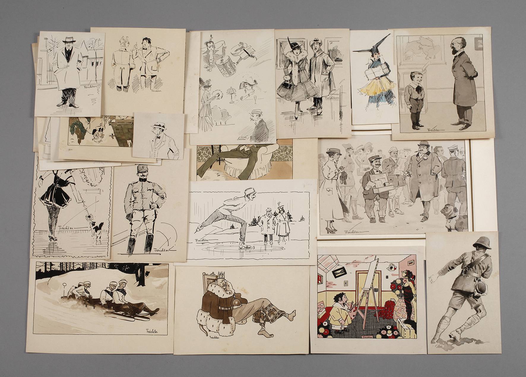 Arthur Treichler, Sammlung Karikaturen