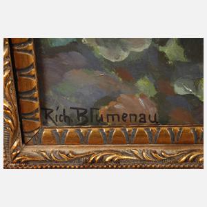 Richard Blumenau, Mädchen vor alpiner Landschaft