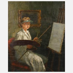 Hildegard Marion Böhme, Selbstbildnis im Atelier