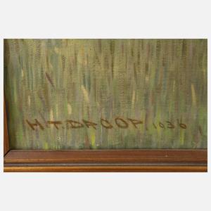 Hermann Theodor Droop, ”Landschaft mit Lilienstein”