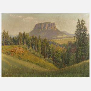 Hermann Theodor Droop, ”Landschaft mit Lilienstein”