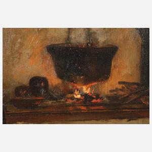 Oscar Graef, attr., Bauernküche