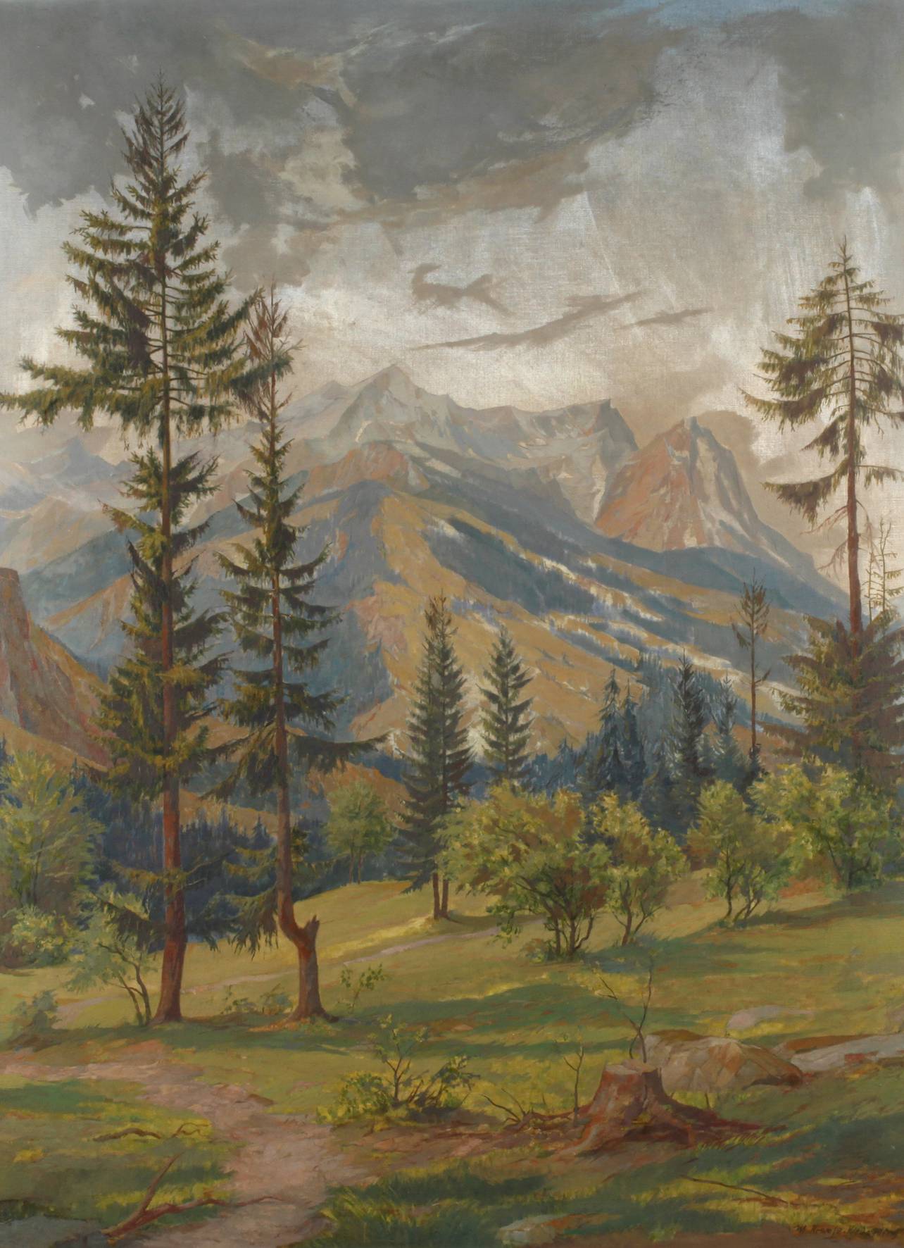 Max Krause-Kiederling, ”Blick auf die Zugspitze”