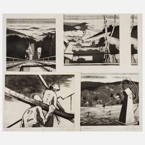 Christian Lang, Radierungen zur Aschbergschanze