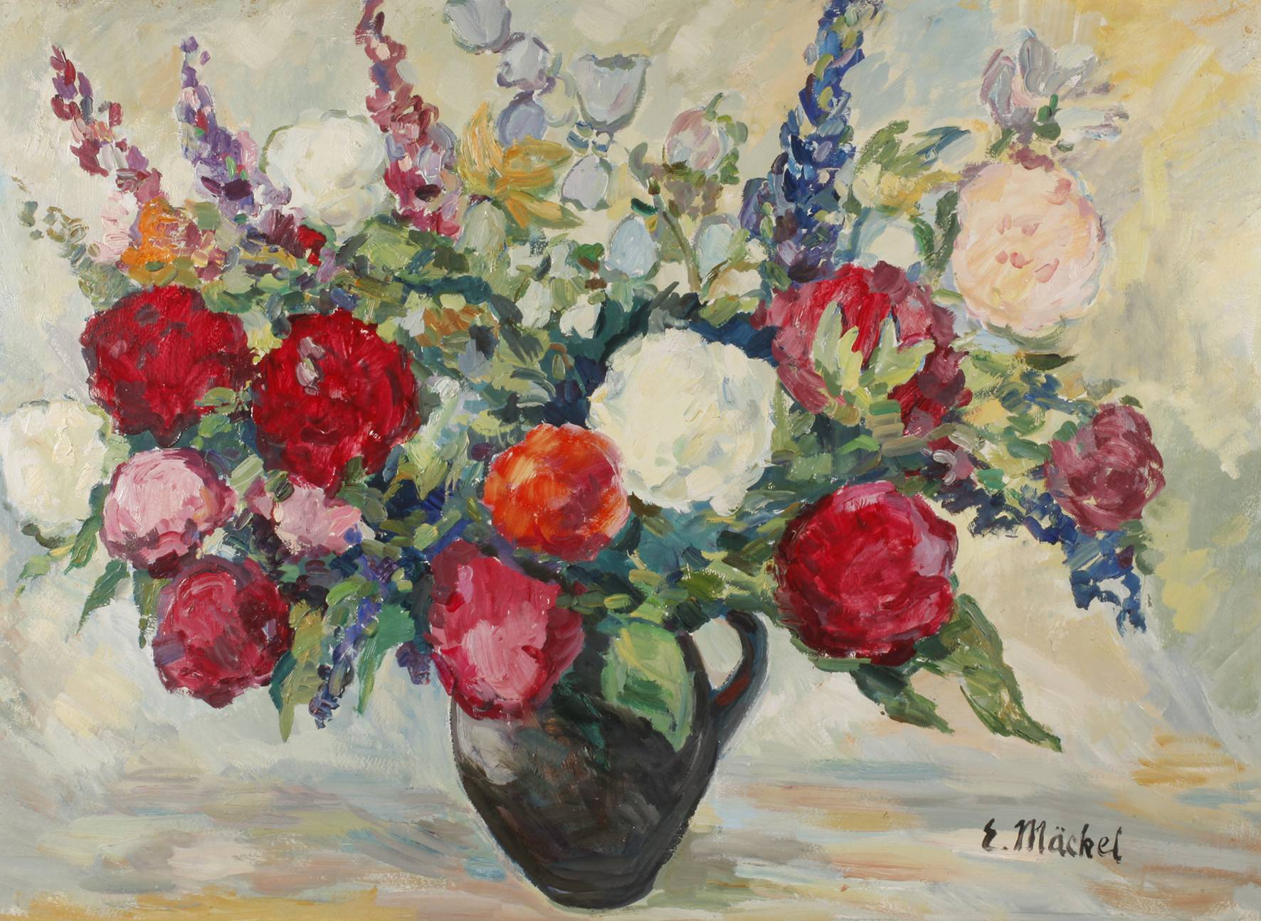 Elfriede Mäckel, Blumenstillleben