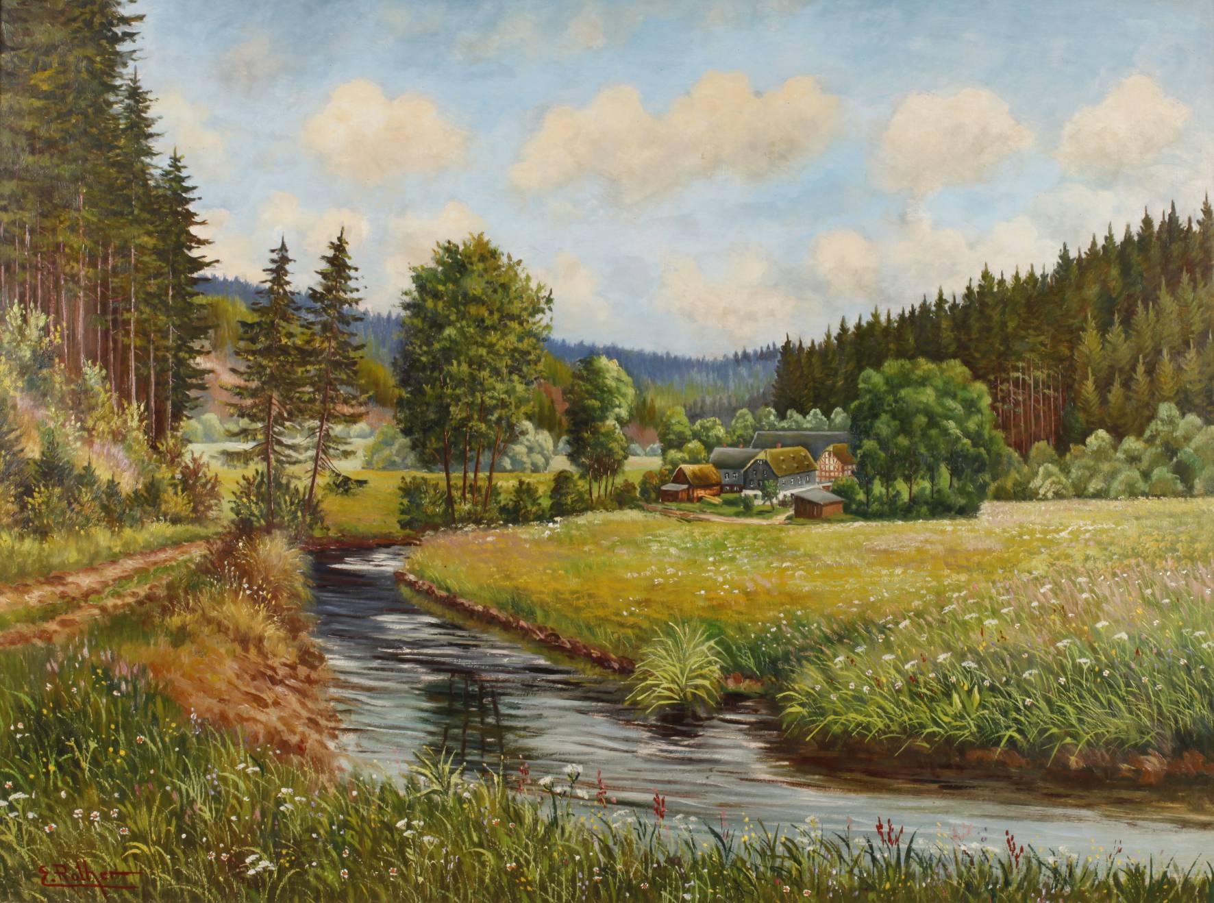 Erich Rother, Partie aus dem Weidatal