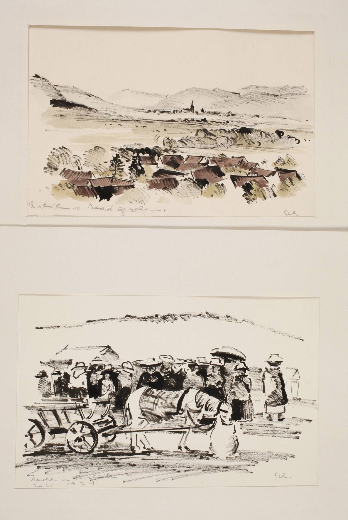 Elisabeth Schettler, Paar Zeichnungen