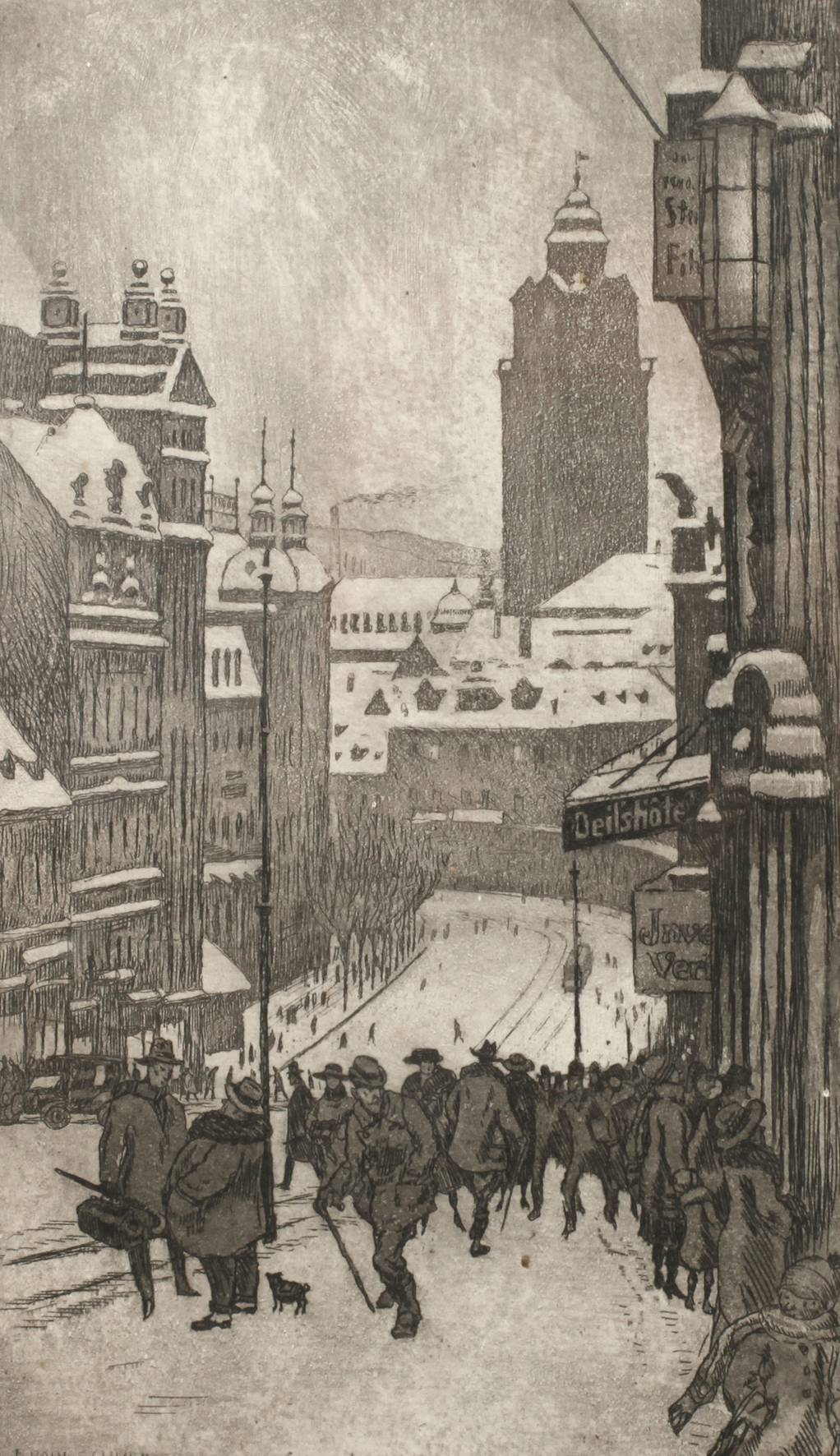 E. Paul Schneider, Die Bahnhofstraße in Plauen