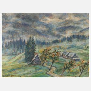 Albert Schwarz, ”Gebirge im Nebel – Mühlleiten”