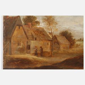 Bauernpaar in herbstlicher Landschaft