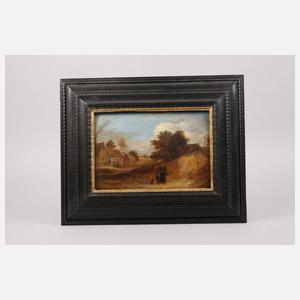 Bauernpaar in herbstlicher Landschaft