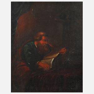 Lesender im Interieur, 18. Jh.