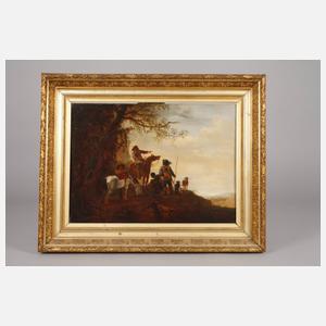 Jäger auf einer Anhöhe