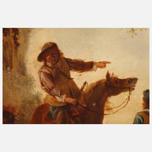 Jäger auf einer Anhöhe