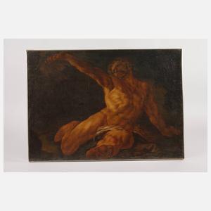 Barocker sich reckender Männerakt